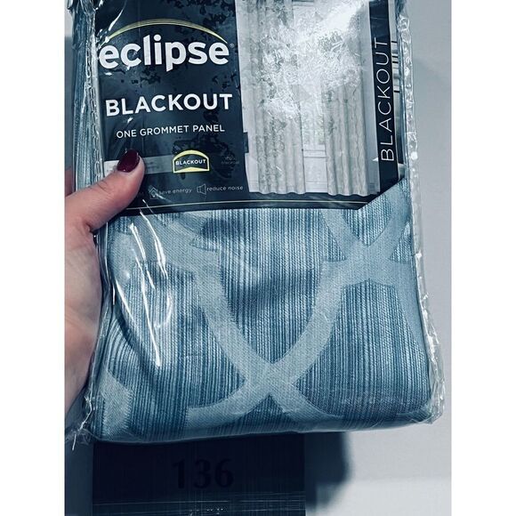 NEW!! Eclipse Hazel Geo Harbor Blackout Grommet Curtain Panel Geometric - Picture 10 of 15